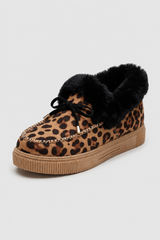 Damen Winterstiefel mit Leopardenmuster