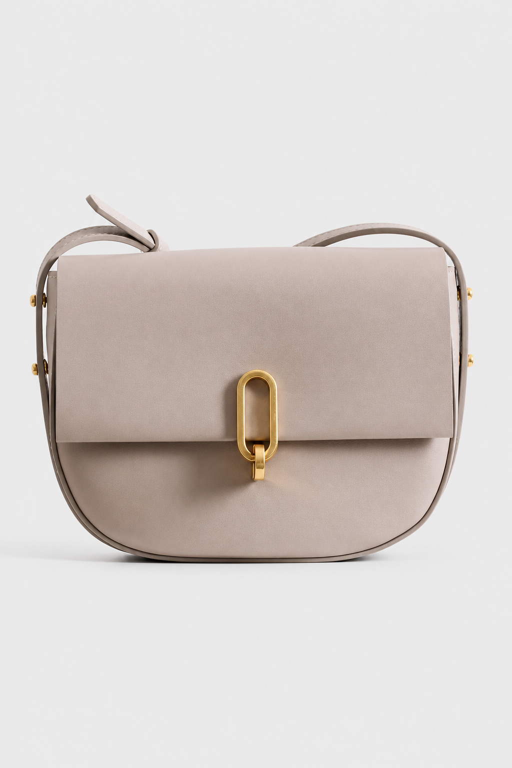 Bags : Mel | Women's saddle bag with a compact design in Beige van Vandaliamo