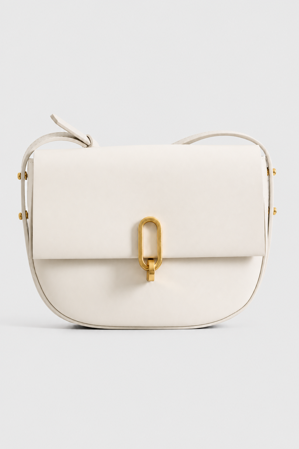 Bags : Mel | Women's saddle bag with a compact design in White van Vandaliamo