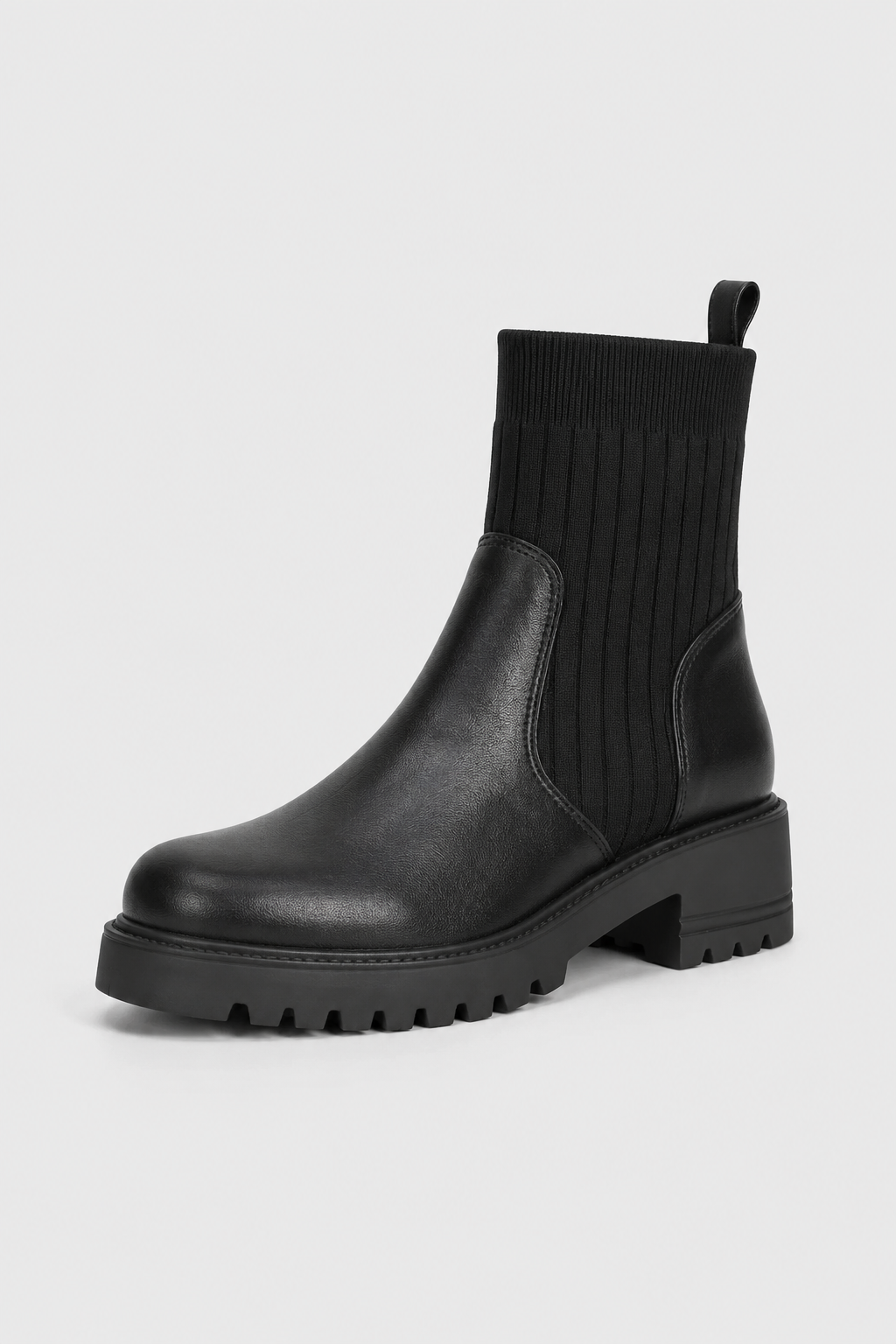 Women’s Sock Chelsea Lug Sole Ankle Boots