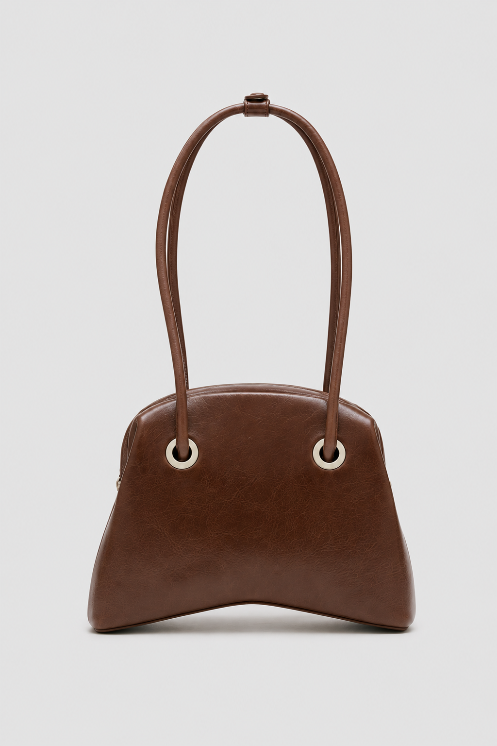 Bags : Sophia | Women's Saddle Bag with Internal Compartments in Brown van Vandaliamo