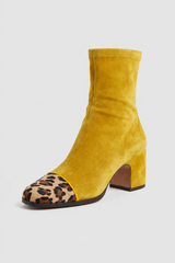Women's Yellow Mid-Calf Fashion Boots - Stylish & Comfortable