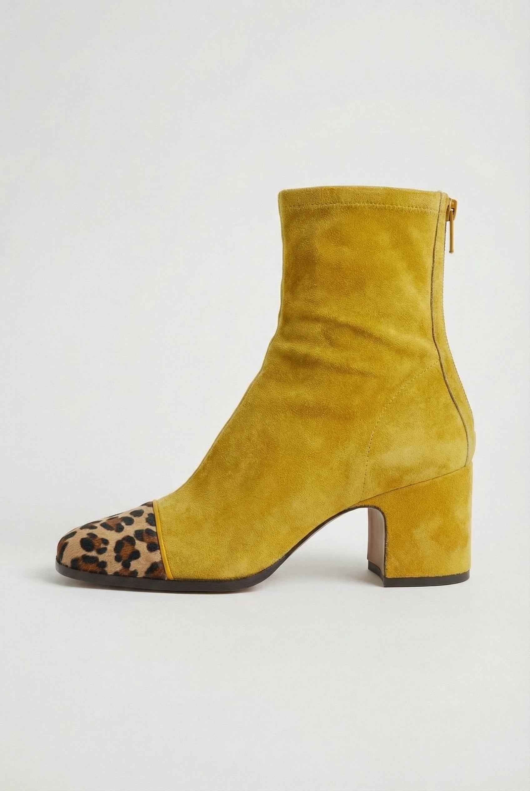 Women's Boots : Women's Yellow Mid-Calf Fashion Boots in van Vanda Liamo