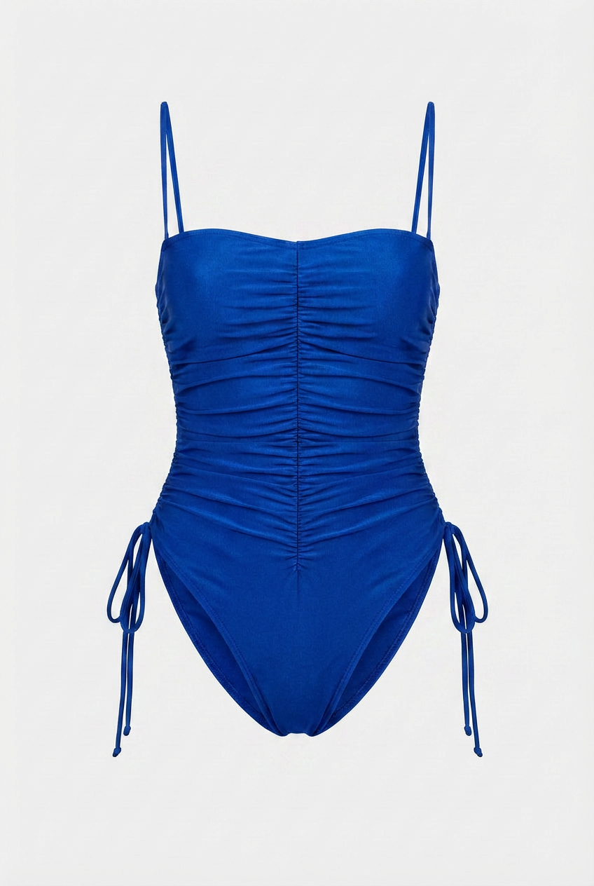 Women's Swimwear : Women's Blue One-Piece Swimsuit - Flattering & Comfortable in Blue van Vanda Liamo