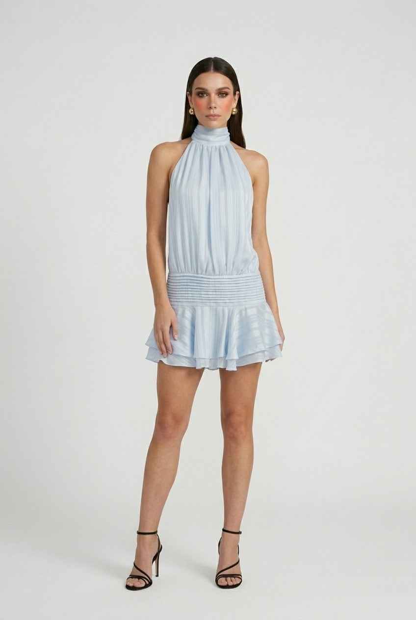 Women's Dresses : Women’s Chic Blue Mini Summer Dress – Flattering Fit for Effortless Day Looks in van Vanda Liamo