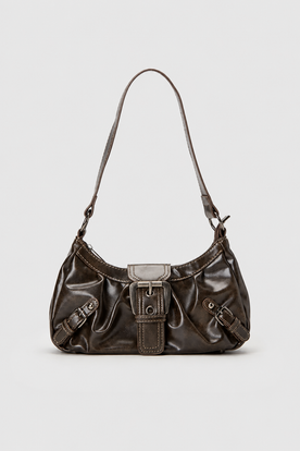 Schoudertas : Women's Crossbody Bag with Adjustable Strap & Spacious Interior - Premium Quality, Fast Shipping in Brown van Vandaliamo