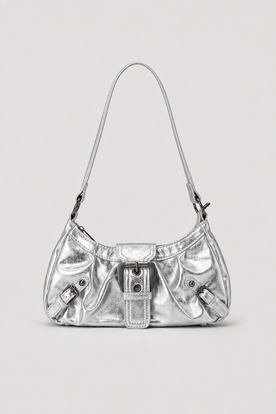 Schoudertas : Women's Crossbody Bag with Adjustable Strap & Spacious Interior - Premium Quality, Fast Shipping in Silver van Vandaliamo