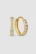 Women’s Crystal Huggie Hoop & Stud Earring Set – Lightweight Daily Sparkle