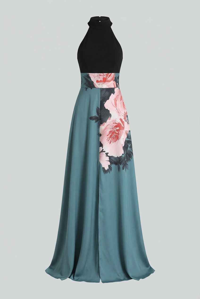 Women's Dresses : Women's Floral Maxi Dress in Black van Vanda Liamo