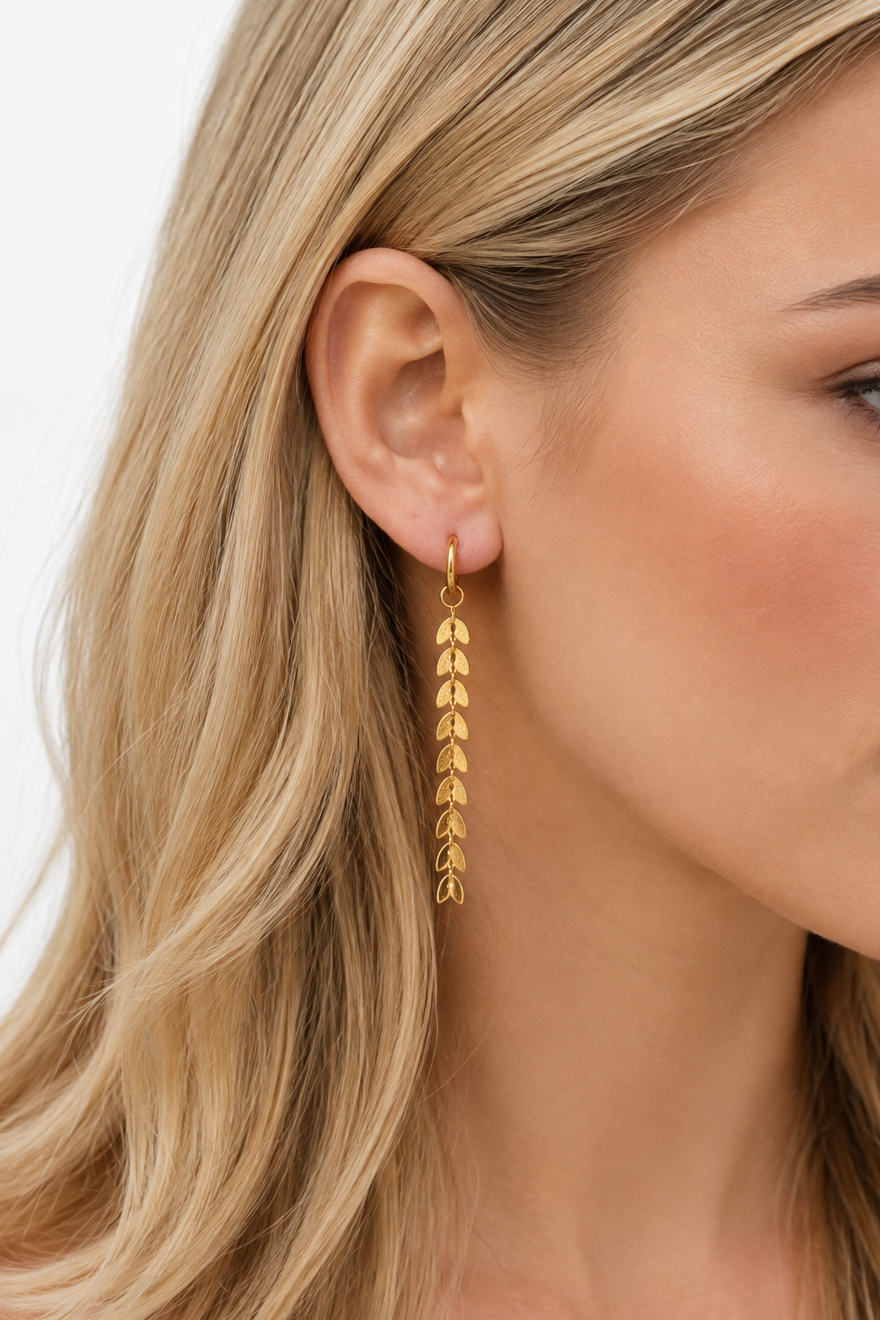Women’s Gold Fishtail Dangle Earrings – Lightweight & Effortlessly Chic