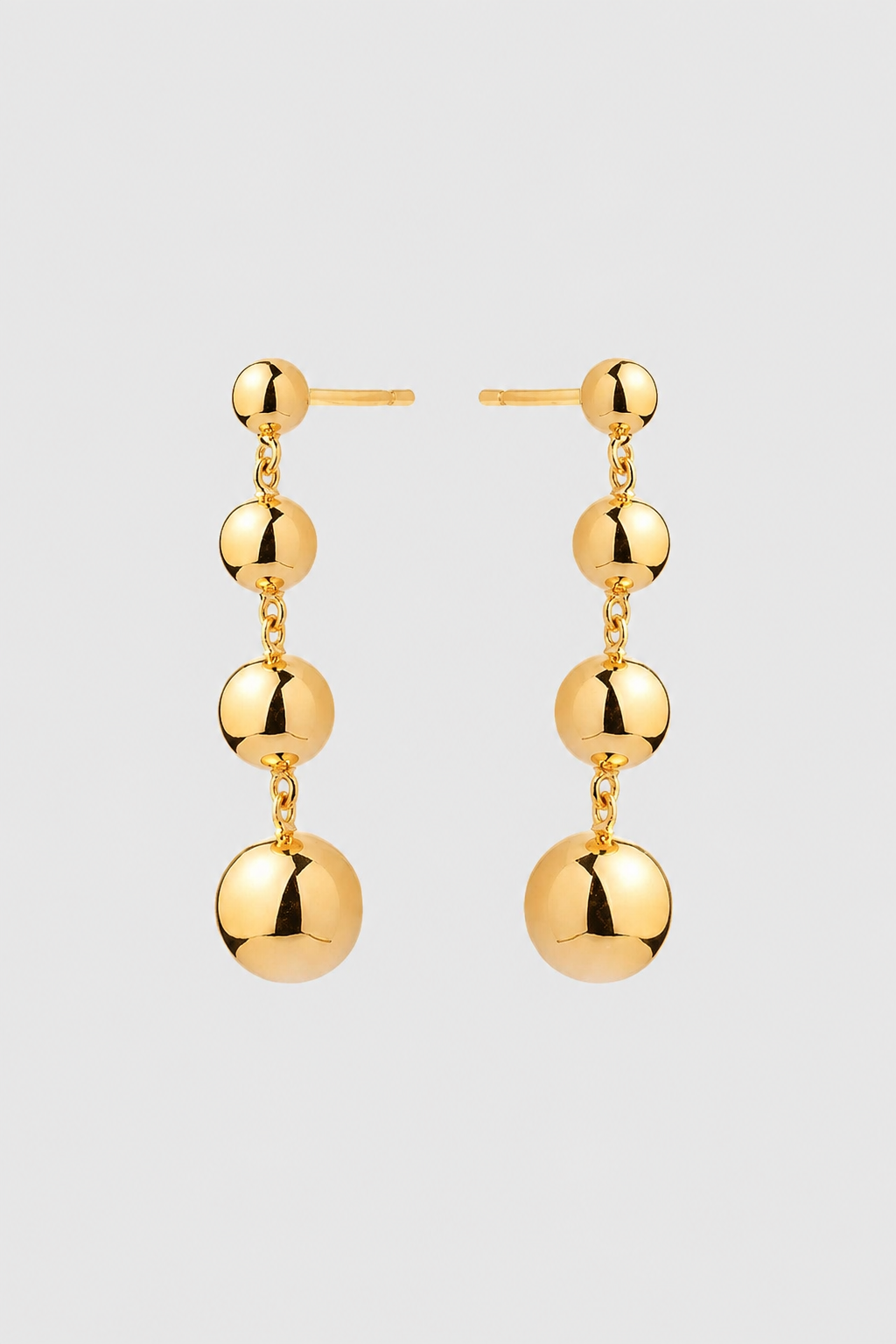 Women’s Gold Sphere Drop Earrings – Subtle Sparkle & Modern Style