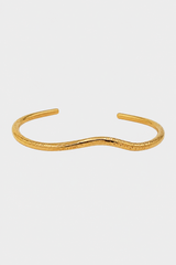 Women’s Gold Wave Bangle – Subtle Sparkle & Modern Style