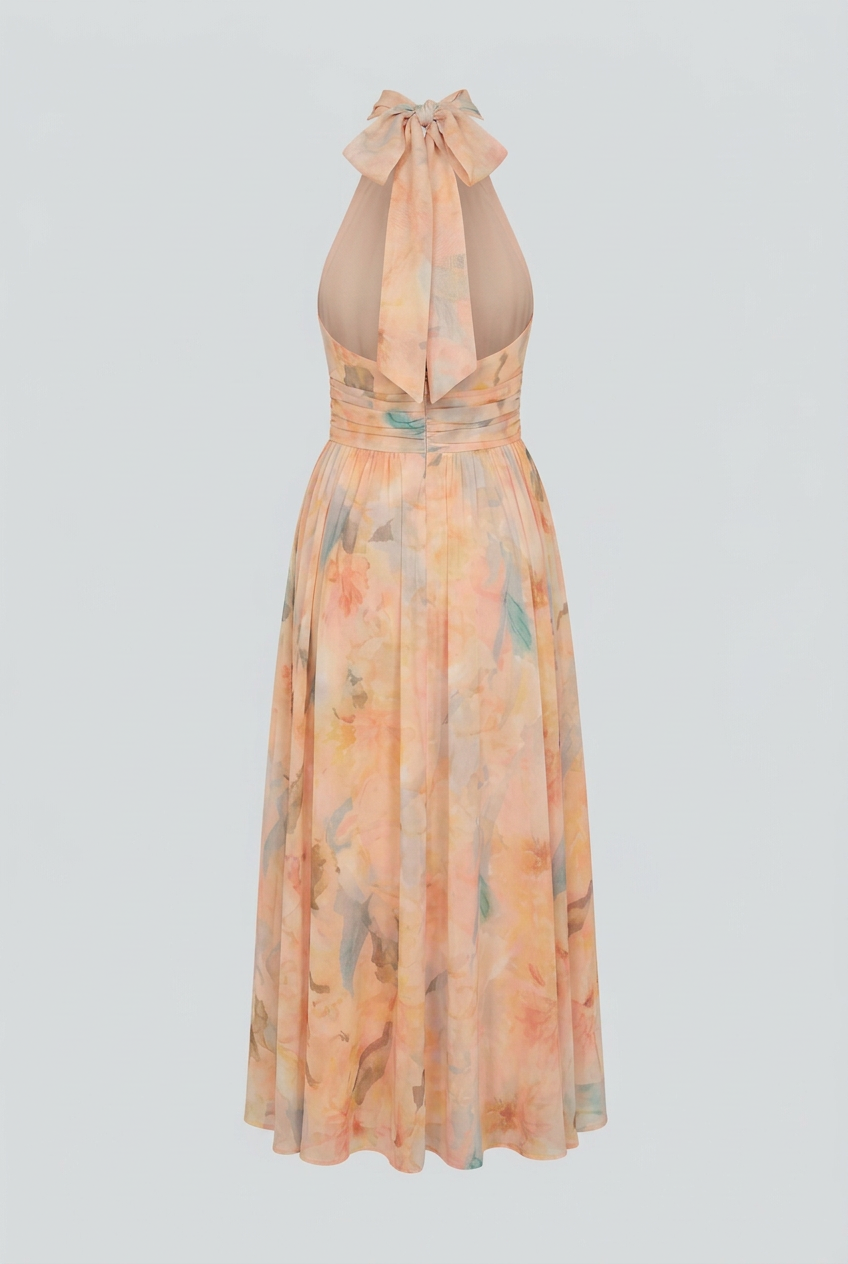 Women’s Dresses : Women's Halterneck Maxi Sundress - Flowy & Lightweight for Summer Beach Vacations in van Vanda Liamo