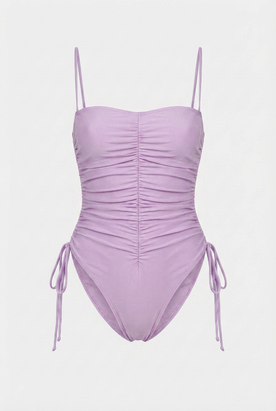 Women's Swimwear : Women's Light Purple One-Piece Swimsuit - Stylish & Comfortable in Light Purple van Vanda Liamo