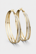 Women’s Multi-Ring Sparkle Hoop Earrings – Lightweight Statement Jewelry
