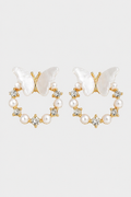 Women’s Pearl Butterfly Earrings – Subtle Sparkle & Modern Style