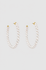Women’s Pearl Hoop Earrings – Versatile Style & Modern Grace