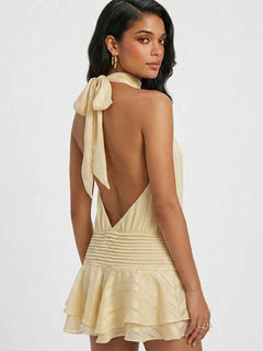 Women’s Radiant Yellow Mini Summer Dress – Playful & Feminine Warm-Weather Style