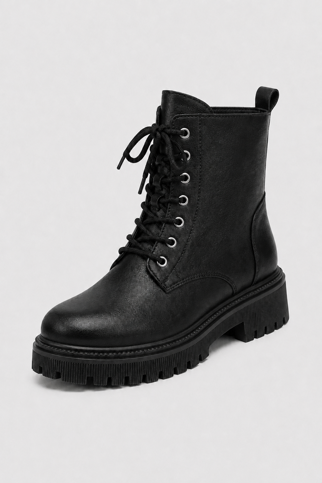 Women’s Ranger Lug Sole Ankle Boots – Side Zip Combat Booties