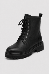 Women’s Ranger Lug Sole Ankle Boots – Side Zip Combat Booties