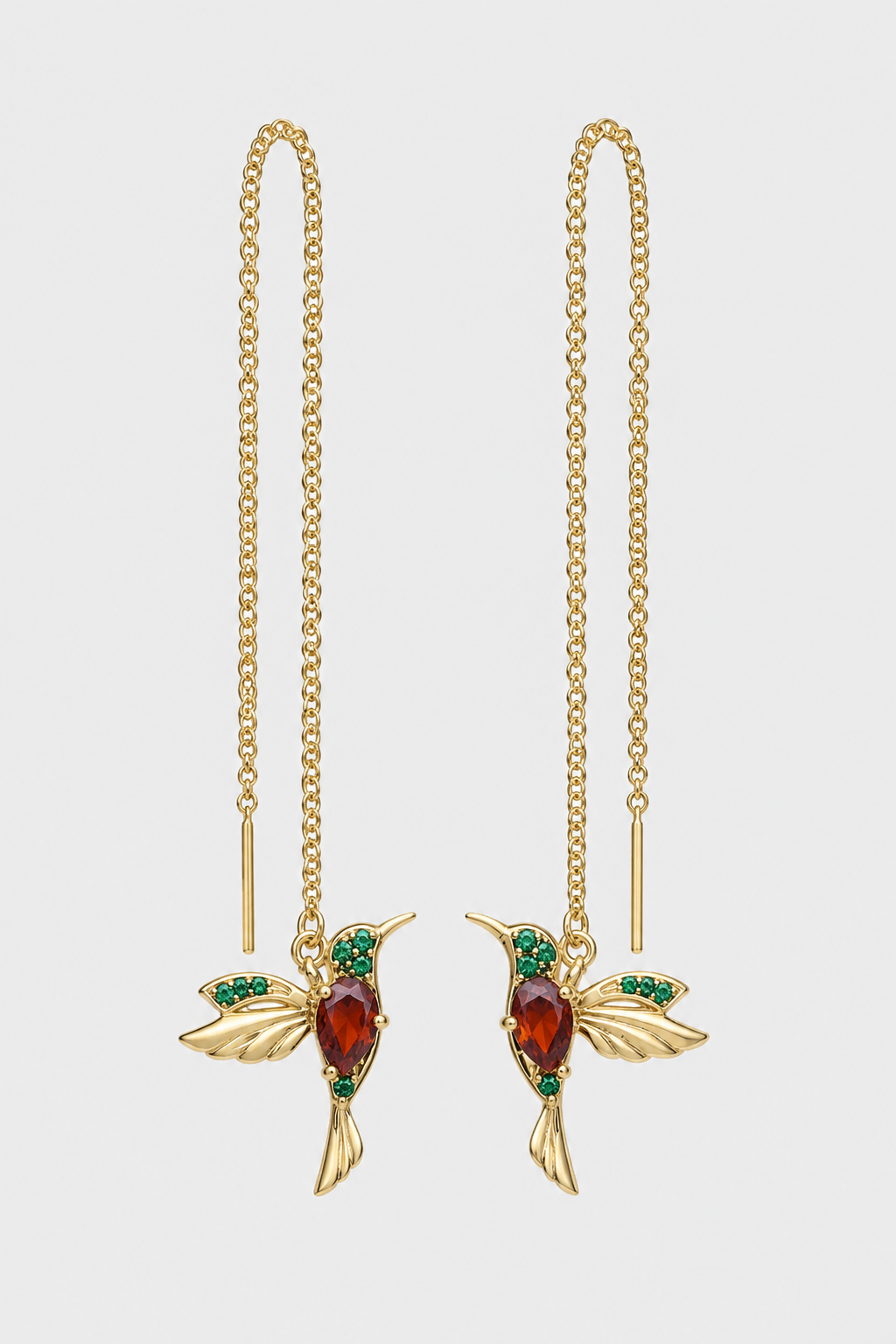 Women’s Sculptural Hummingbird Earrings – Lightweight Sparkle & Daily Chic