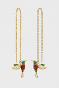 Women’s Sculptural Hummingbird Earrings – Lightweight Sparkle & Daily Chic