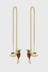 Women’s Sculptural Hummingbird Earrings – Lightweight Sparkle & Daily Chic