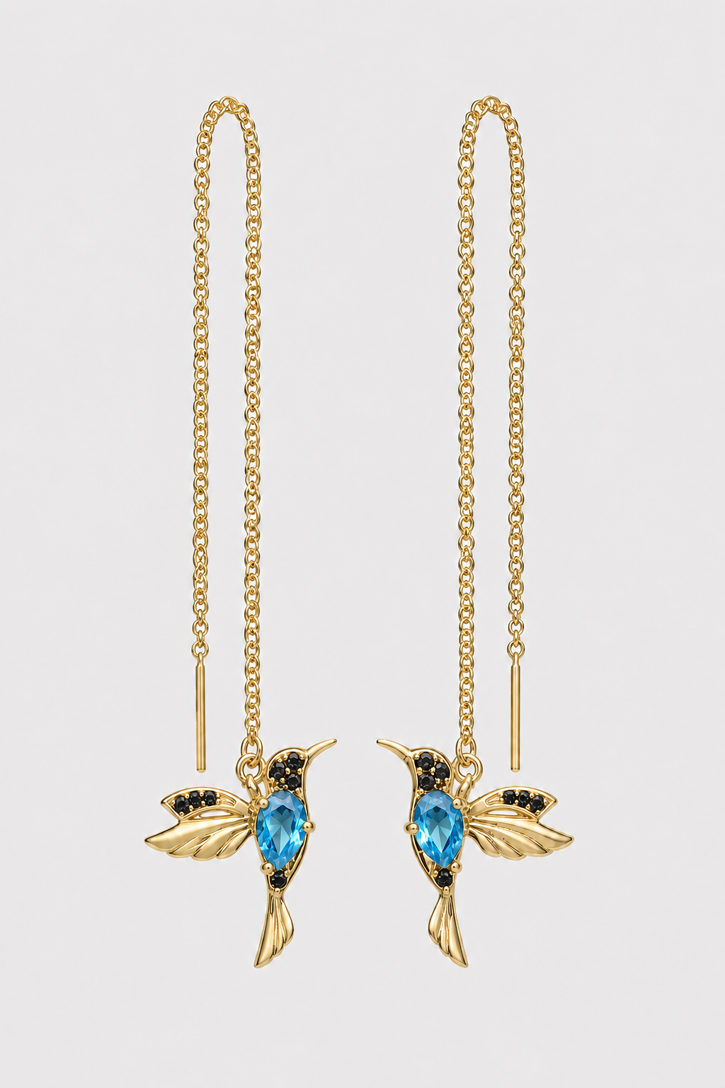 Women’s Sculptural Hummingbird Earrings – Lightweight Sparkle & Daily Chic