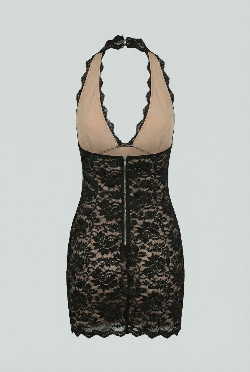 Women's Dresses : Women's Backless Bodycon Mini Dress - Sexy Halter Neck Club Party Dress in van Vanda Liamo