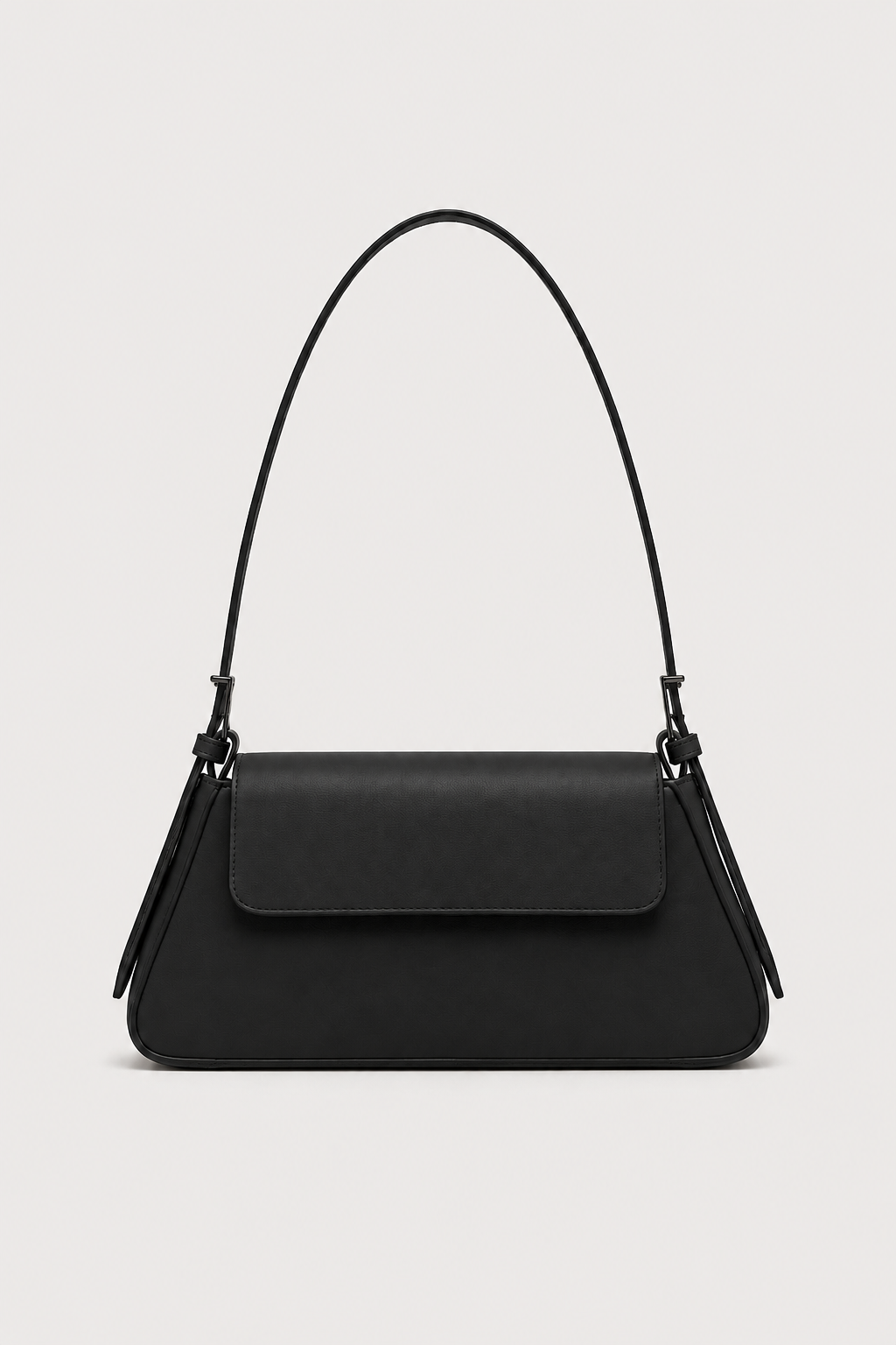 Schoudertas : Women's Small Vegan Leather Shoulder Bag - Chic Crossbody Purse in Black van Vandaliamo