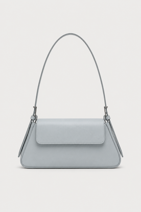 Schoudertas : Women's Small Vegan Leather Shoulder Bag - Chic Crossbody Purse in Blue van Vandaliamo