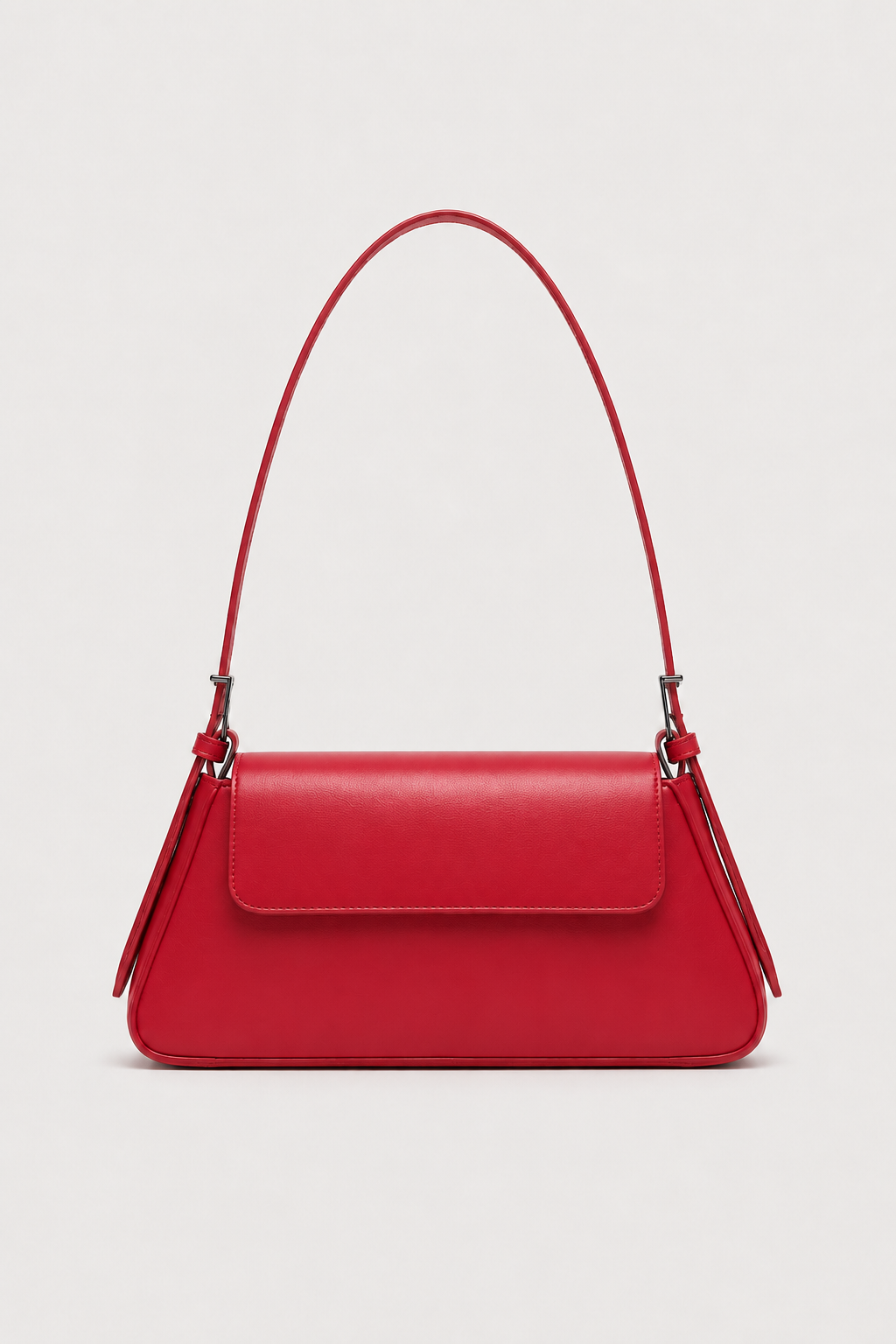 Schoudertas : Women's Small Vegan Leather Shoulder Bag - Chic Crossbody Purse in Red van Vandaliamo