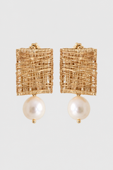 Woven Wire Pearl Earrings – Lightweight Statement Jewelry