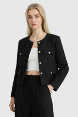 Women's Black Winter Short Jacket