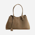 Vegan Suede Handbag Women - Luxury Shoulder Bag with Spacious Design