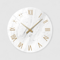 Marble-Effect Wall Clock – Gold Roman Numerals & Classic Elegance