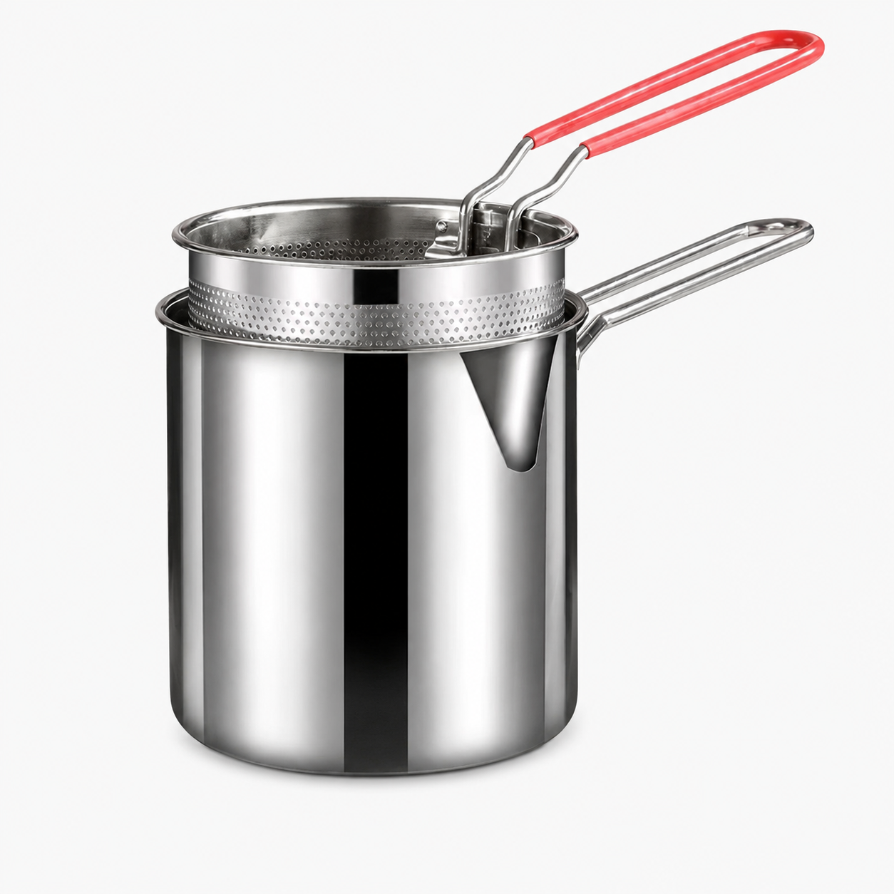 1200ML Deep Fryer Pot with Strainer Basket