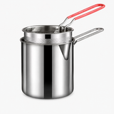 1200ML Deep Fryer Pot with Strainer Basket