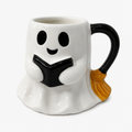 Ghost with Book Ceramic Halloween Mug