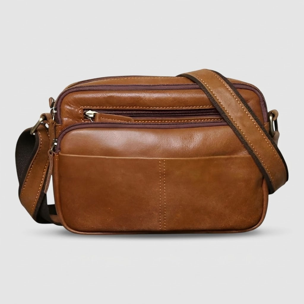 Premium Matte Leather Brown Everyday Shoulder Bag