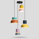 Nordic Metal LED Pendant Light Macaron Tiered Shade