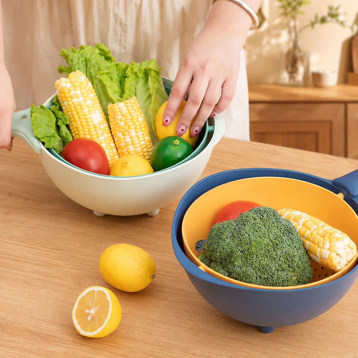 Double-Layer Foldable Dish Drying Rack