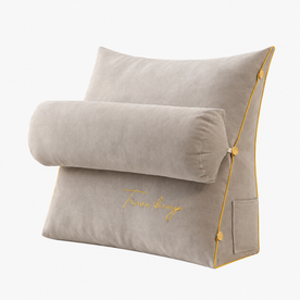 other : Sleeping Pillow - Triangular Reading Back Support Pillow in Light Gray van Vandaliamo