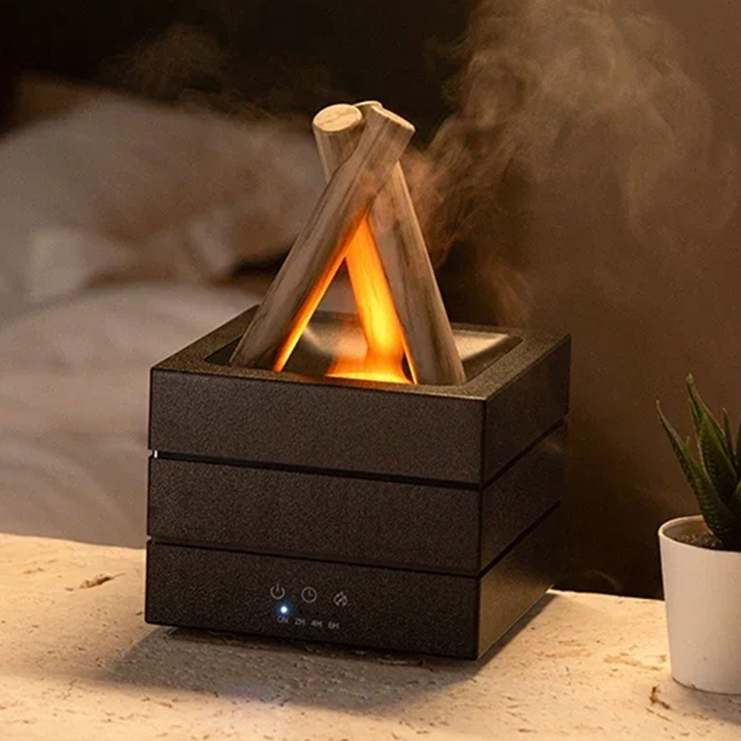 Home Decor : Bonfire Aroma Diffuser - Flame Effect Scent Diffuser in Black van Vandaliamo