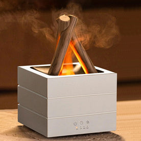 Home Decor : Bonfire Aroma Diffuser - Flame Effect Scent Diffuser in White van Vandaliamo