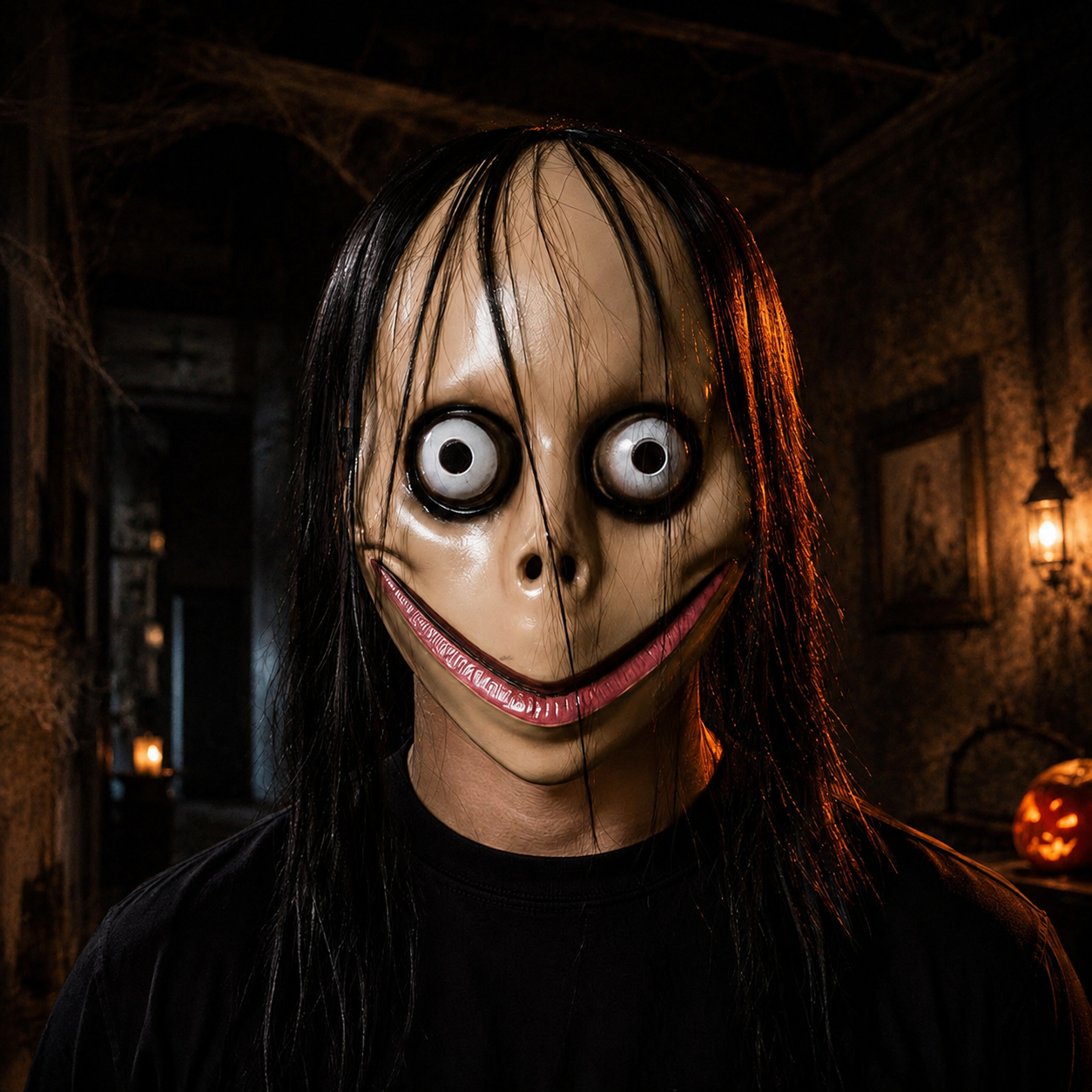 Gifts – Seasonal – Halloween : Creepy Halloween Mask with Long Hair in van Vandaliamo