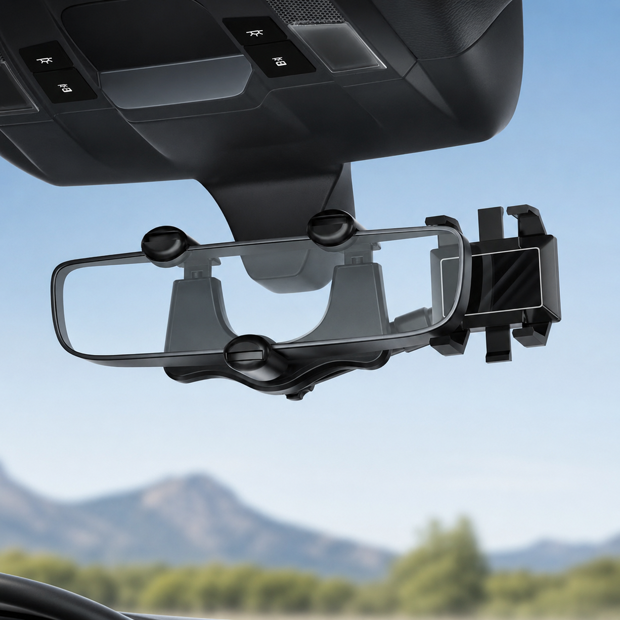 Universal Rearview Mirror Hands-Free Phone Holder