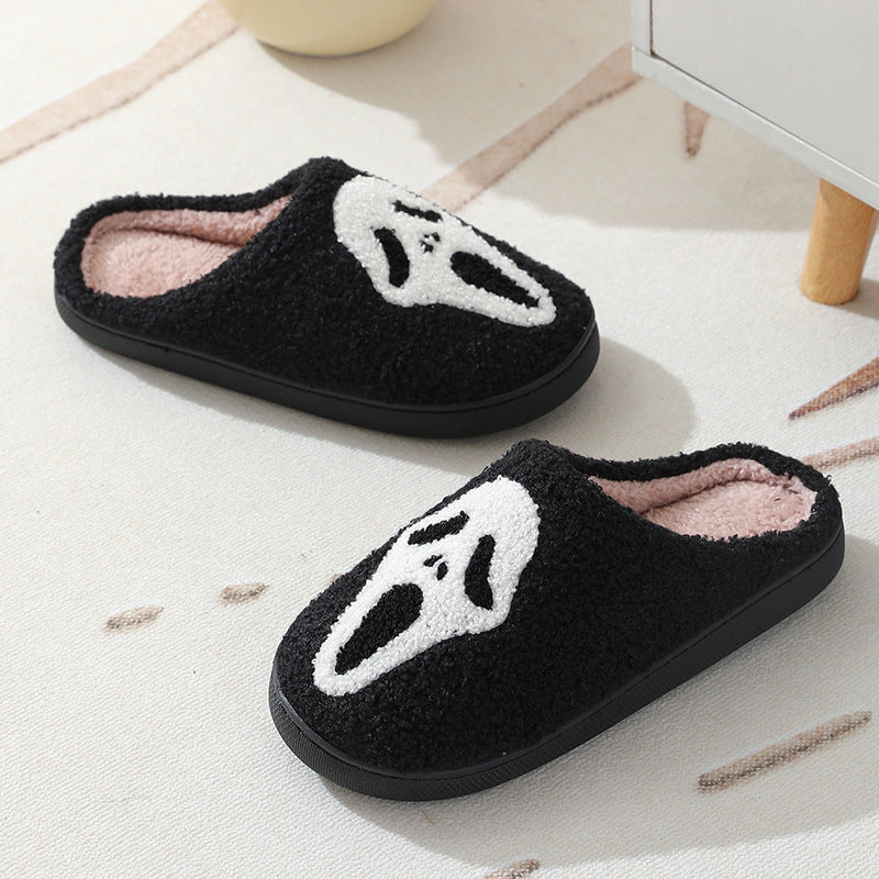 Gifts – Seasonal – Halloween : Skull Design Halloween Plush Slippers in van Vandaliamo