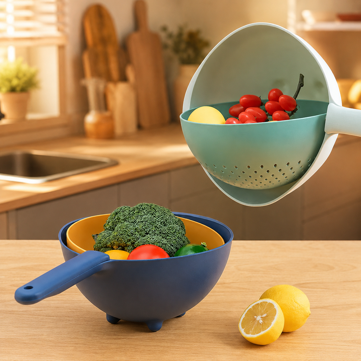 Double-Layer Foldable Dish Drying Rack