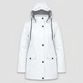 Women's Lightweight Hooded Jacket with Striped Lining